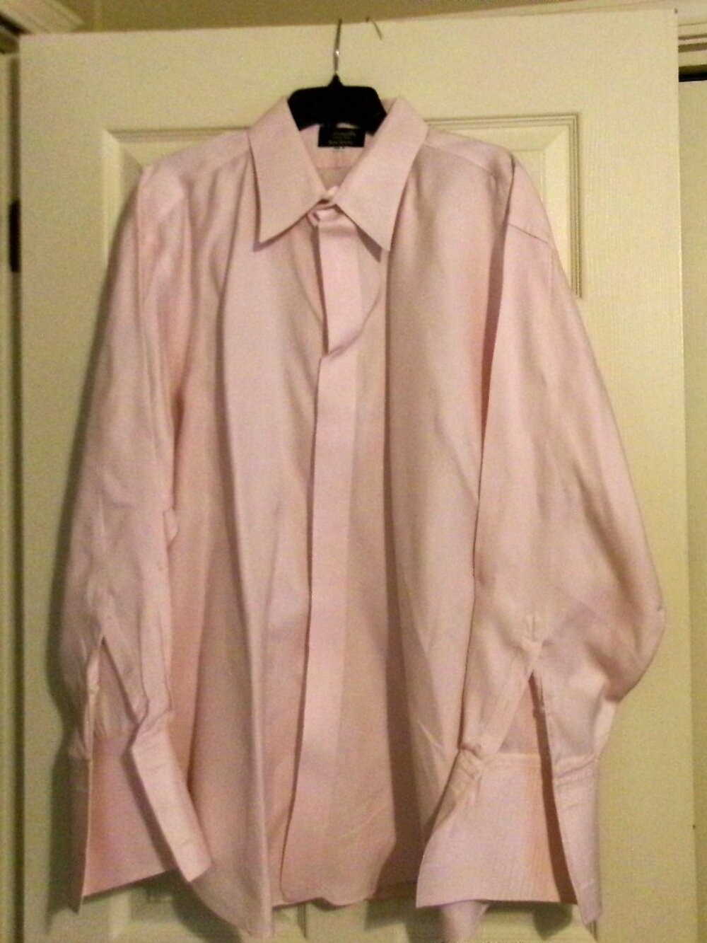 2005 HAMILTON Pink French Cuffs Custom Shirt With BB Monogram on cuff (See Flaw)